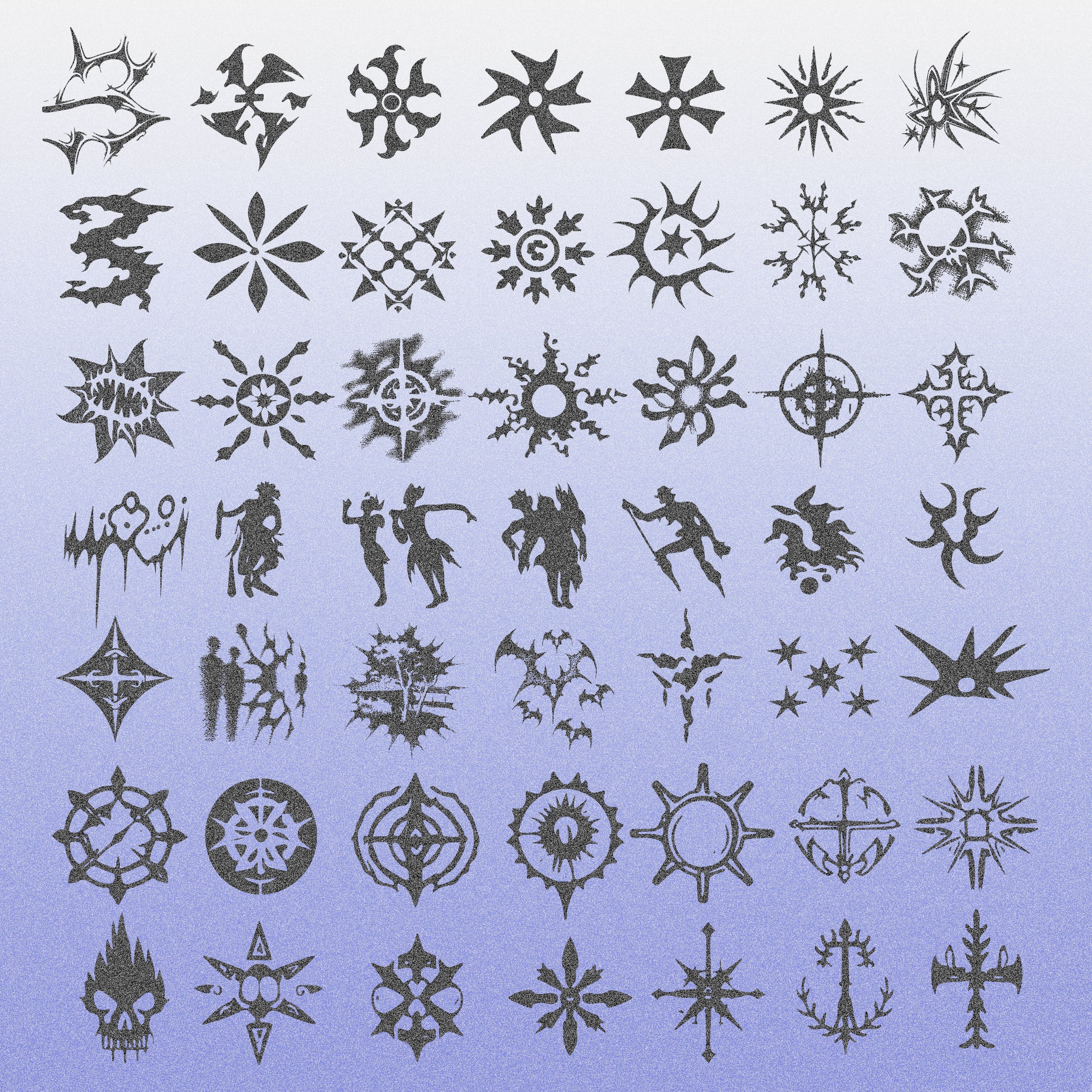 Grunge, Streetwear, Vector, Icons, Cross Png, Star Png, Scope Png, Icon Pack,