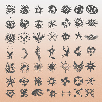 Grunge, Streetwear, Vector, Icons, Cross Png, Star Png, Scope Png, Icon Pack,