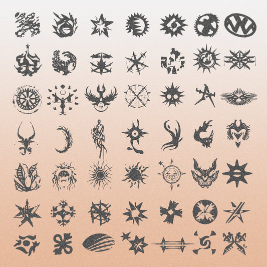 Grunge, Streetwear, Vector, Icons, Cross Png, Star Png, Scope Png, Icon Pack,